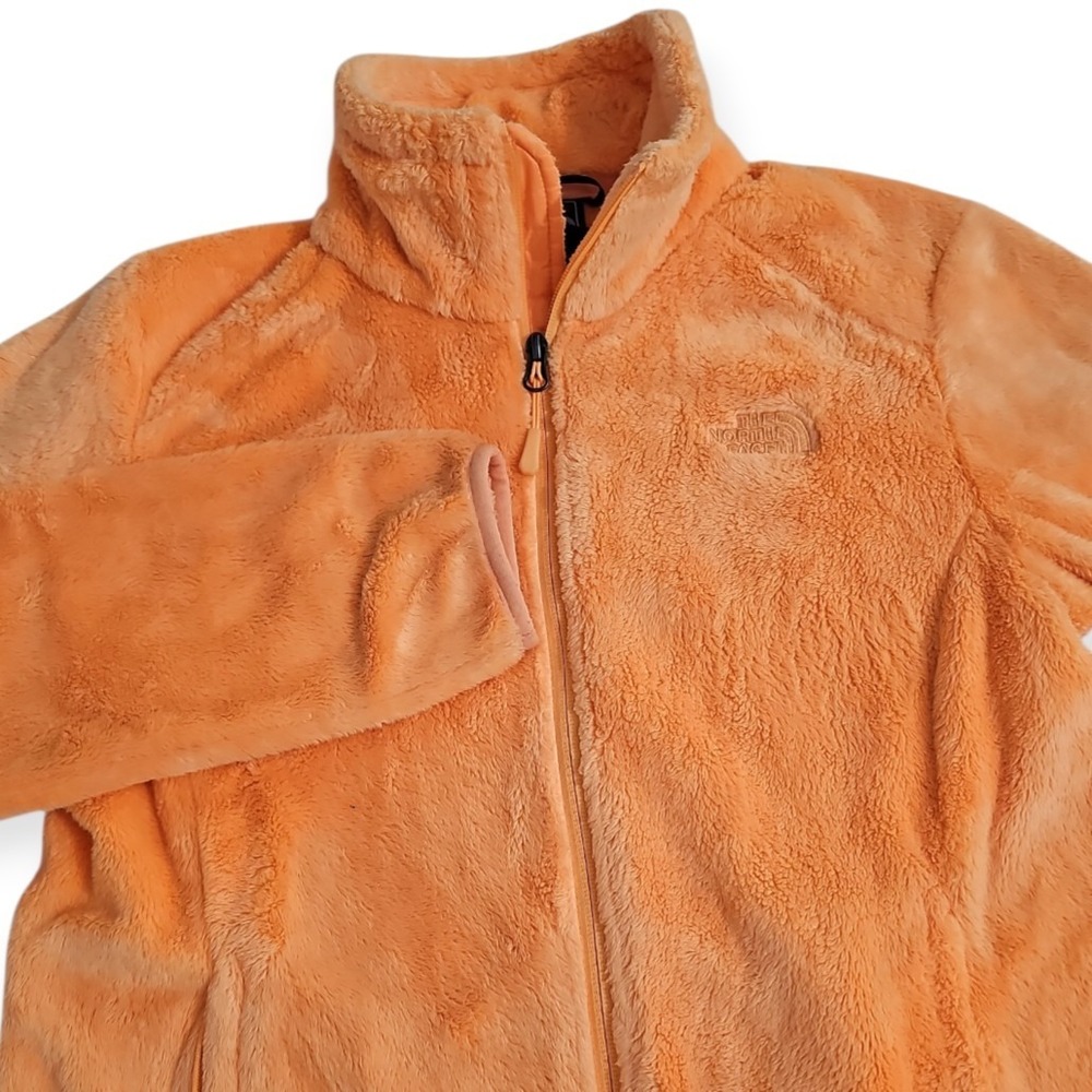 The North Face Women's Neon Orange Lightweight Full Zip Logo Jacket Size M